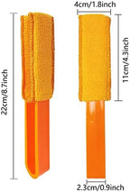 4 Pack Microfiber Blinds Duster, 4 Removable and Washable Sleeves, Cleaner for Window Blinds, Air Conditioner Vents, Fans, Car Vents