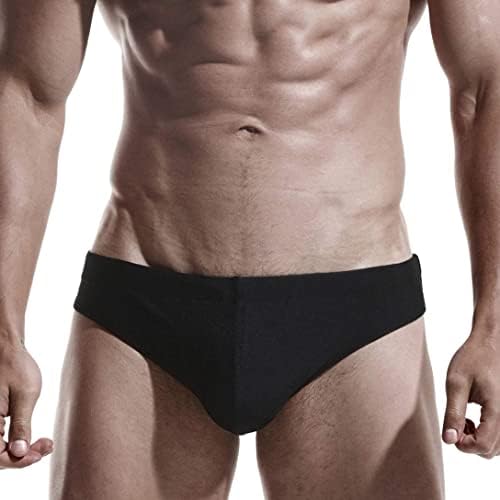 AIMPACT Mens Vintage Swim Briefs Sexy Bikini Swimwear Quick Dry Retro Swimsuit with Drawstring