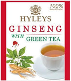 Hyleys Ginseng & Green Tea with Natural Guarana & Orange Flavor - Herbal Energy Tea - 25 Tea Bags