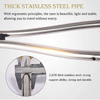 Crutches for Adults Underarm Crutch Stainless Steel Armpit Double Crutch Retractable Lightweight Elderly Handicapped Great for Travel or Work