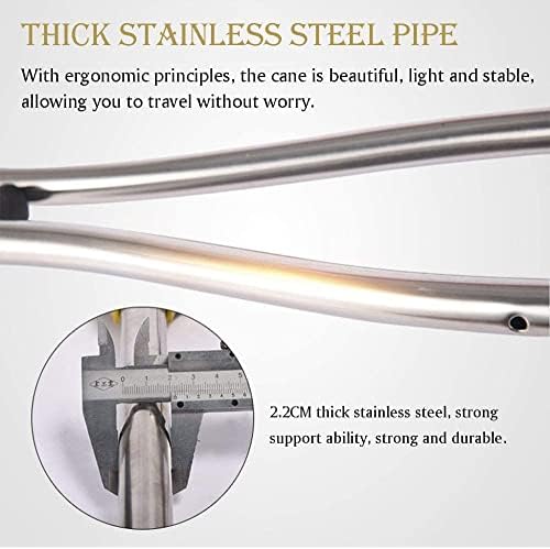 Crutches for Adults Underarm Crutch Stainless Steel Armpit Double Crutch Retractable Lightweight Elderly Handicapped Great for Travel or Work