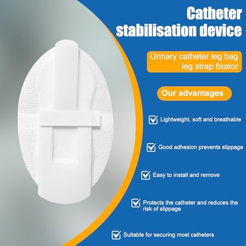 Catheter Stabilization Devices - 8 PCS Self-High Adhesive Catheter Holder, Catheters Urinary Leg Bag Legband Holder, Catheters Urinary Legband Holder Sticker for Single/Double Tubes & Leg Bags