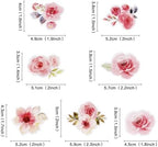 40Pcs Edible Pink Flowers Blossom Cupcake Toppers Spring Flower Edible Cupcake Toppers Floral Drink Topper for Spring Baby Shower Floral Wedding Girls Birthday Mother's Day Cupcake Decorations