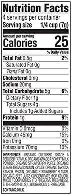 Happy Baby Organics Yogis Freeze-Dried Yogurt & Fruit Snack, Strawberry, 1 Ounce (Pack of 8) packaging may vary