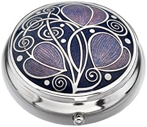 Pill Box in a Celtic Swirls Design (Red)
