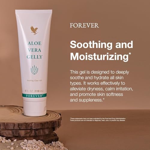 Forever Living - Aloe Vera Gelly - Pure Aloe Gel for Soothing and Moisturizing Skin, Non-Staining and Fast-Absorbing, Vegan and Gluten-Free, 4 fl oz