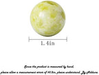 Light Green Chinese Hand Exercise Balls Baoding Ball Health Stress Balls for Therapy Natural Marble Gift with Bag
