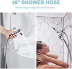 OFFO Shower Hose, 48 Inch Bidet Hose High Pressure Explosion Proof Toilet Hose for Bidet Sprayer Stainless Steel Electroplating Handheld Shower Hose Flex Hoses with Woven Inner Tube, Chrome