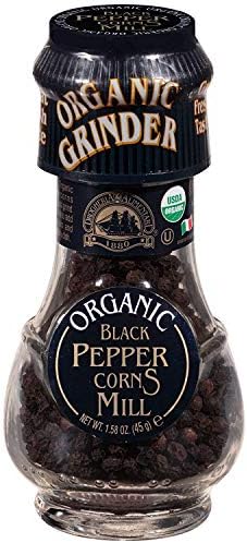 Drogheria & Alimentari All Natural Spice Grinder Black Peppercorns, 1.58 Ounce Jars (Pack of 3)
