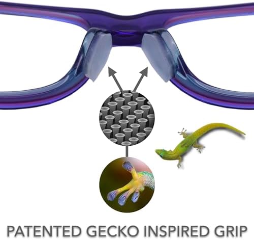 Setex Gecko Grip 1.8mm Thick Anti Slip Eyeglass Nose Pads, (5 Clear Pair) USA Made, 2500 Innovative Microstructured Fibers per Nose Pad, 1.8mm x 7mm x 16mm