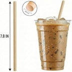 KTOB 200 Count Compostable Sugarcane Straws - 100% Plant-Based, Disposable Drinking Straws for Hot & Cold Beverages