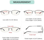 Eyekepper Half-Rim UV Protection Progressive Reading Glasses 3 Levels Multifocus Readers Men Women Bendable Memory Frame (Gold, 3.00)