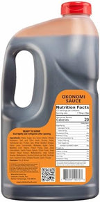 Otafuku Okonomiyaki Sauce for Japanese Okonomiyaki Pancakes, Restaurant Bulk Size, 78.7 OZ | 1/2 Gallon