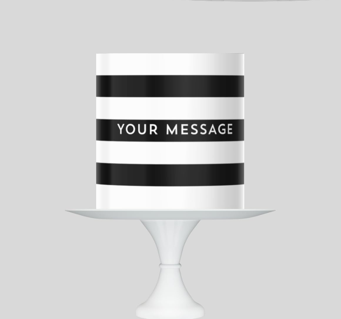 Black and White Striped Fashion Makeup Theme Edible Cake Topper, Icing Sheet, custom topper birthday girl, afro girl birthday