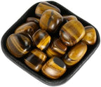 Tiger's Eye Crystal Stone, Polished Stones & Rocks, Natural Healing Crystals for Chakra Balancing, Meditation, Spiritual Decor, Tumbled Stones for Energy, Reiki, Gifts (0.5LB)