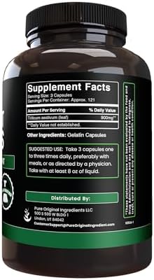 Pure Original Ingredients Wheat Grass (365 Capsules) No Magnesium Or Rice Fillers, Always Pure, Lab Verified