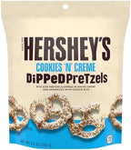 HERSHEY'S Cookies 'n' Creme Dipped Pretzels Bag, 8.5 oz