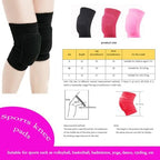 Anti slip sponge, soft and breathable men's, women's, girls', and children's red knee pads suitable for sports scenes such as volleyball, football, dance, yoga, wrestling, running, cycling, etc (red, Large)