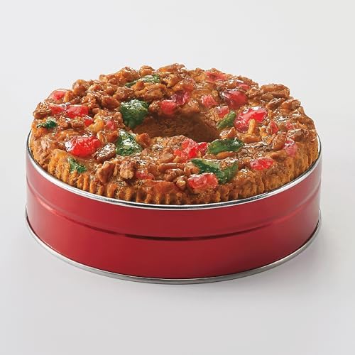 The Swiss Colony Christmas Fruitcake – Traditional Holiday Dessert with Whole Candied Fruit and Nuts, Sweet Rich Bakery Treat, Food Gift, Gourmet