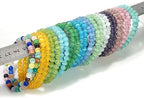 RICHRAIN Wholesale Bulk Crystals Bracelets Beaded Bracelet 6mm Round Bead Cat's Eye Stone Opal 6.5inch 10 20 50 100 Lot