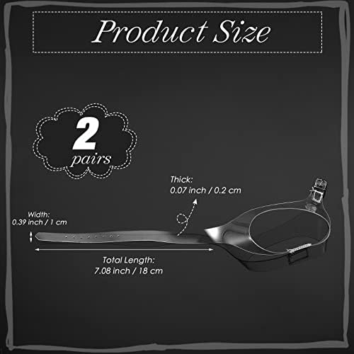 Xinnun 2 Pairs Shoe Straps for High Heels Clear Detachable Shoe Belt Ankle Strap Women Anti Loose Shoelace Accessories(Classic Style)