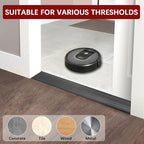 Threshold Ramps for Doorways Self-Adhesive Natural Rubber Power Wheelchair Ramp Adjustable & Cuttable, for Doorways,Sweeper, Power Scooters, Bathroom (Black, 3” Wide x 6.6' Long)