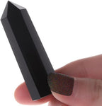 DUQGUHO 2" Black Obsidian Healing Crystals Stones Crystal Wand Tower Natural Quartz Points Hexagonal Gemstone Reiki Meditation Chakra Balance Witch Good Luck Crystal
