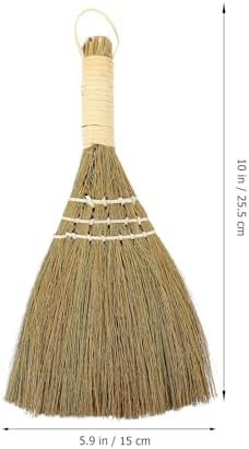 iplusmile Desktop Broom Small Handheld Dust Brush 10 Inch Ergonomic Handle Mini Duster for Home Office Furniture Cleaning 2 Pack