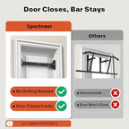 Sportneer Pull Up Bar: Strength Training Chin up Bar No Screws - Adjustable 29.5''-37''(75-94cm) Width Locking Mechanism Pull up Bar for Doorway - Max Load 440lbs for Home Gym Upper Body Workout, Non-slip