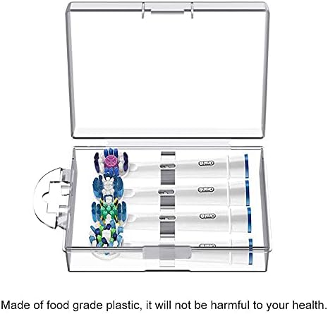 Electric Toothbrush Head Storage Case + 4 PCS Toothbrush Head Covers for Oral B