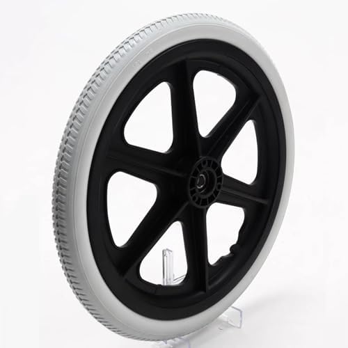 16 inch Wheelchair Replacement Wheels, 16×1.75 Solid Tire Rear Wheel for Manual Wheelchair,Gray Rear Wheel Assembly, 2 Pcs