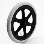 16 inch Wheelchair Replacement Wheels, 16×1.75 Solid Tire Rear Wheel for Manual Wheelchair,Gray Rear Wheel Assembly, 2 Pcs