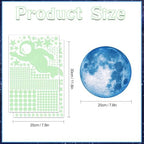 531Pcs Glow in The Dark Stars and Planet Wall Stickers,Galaxy Astronaut Rocket Spacecraft Alien Decoration,Planet Wall Decals,Bright Solar System Wall Stickers for Kids, lanets Spaceship Stars Blue