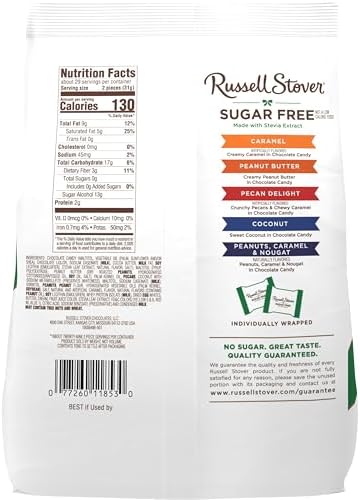 RUSSELL STOVER Sugar Free Assorted Chocolate Candy Bag Gift, 32 oz