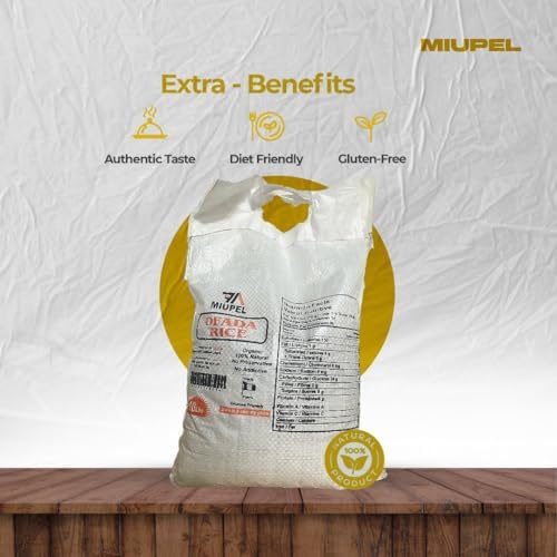 Premium Ofada Rice (10 Lbs) – 100% Organic Brown Rice | Authentic Nigerian Whole Grains, Perfect for Stews & African Dishes | Raw, Unrefined, Unprocessed and Unpolished For Soothing Satisfaction