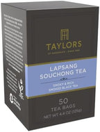 Taylors of Harrogate Lapsang Souchong, Black Tea, Pillow Tea Bags, 50 Count (Pack of 1), Smoky, Rich and Strong, Caffeinated, Enjoy Hot or Iced, 50 Teabags