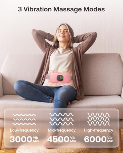 Heating Pad for Period Cramps, Portable Menstrual Heating Pad, Period Pain Relief Heated Pad, Back or Belly Heating Belt, for Her Women Girl Friend Wife