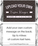 100 Personalized Miniature Candy Bar Wrappers (100 Mini Wrappers Only)