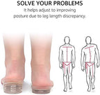 Dr.Foot Adjustable 5-Layer Height Increase Insoles, Silicone Heel Cushion Inserts for Men and Women, Gel Heel Lift Inserts for Leg Length Discrepancy