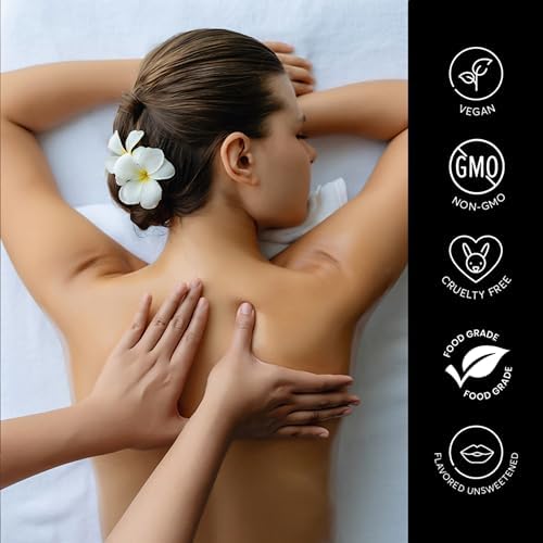Tropical Scent Massage Oil Candle – Vegan Full Body Massage Therapy & Home SPA – Sustainable Formula for Relaxation & Stress Relief