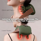Neck Massager with Heat for Pain Relief Deep Tissue Cordless Neck and Shoulder Massager with Heat and Fingers Bionic Hand Electric Cervical Back Massagers