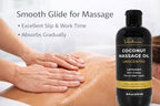 Verdana Coconut Massage Oil – Unscented for Massage Therapy, Lightweight & Non-Greasy for Professional & Home Use, Made with Fractionated Coconut Oil, 16 fl oz