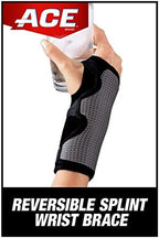 ACE Brand Reversible Wrist Brace Wrist Support for Sore Weak and Injured Wrists Breathable One Size Fits Most