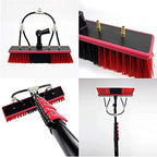 Window Cleaning Pole Telescopic Window Cleaner Brush Water Fed Truck Washing Brush Cleaning Tools Suitable for Photovoltaic Panel,Conservatory Roof,3.6m/12FT