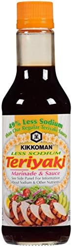 Kikkoman Less Sodium Teriyaki Sauce, 10 Ounce (Pack of 2, Total of 20 Fl Oz) (2-Pack)