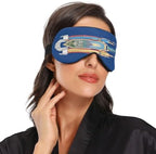 New York State Flag Travel Essential Sleep Mask for Side Sleeper with Elastic Adjustable Band Blackout with Adjustable Strap Sleep Mask for Side Sleeper Travel Home Nap Rest