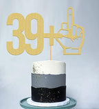MYAMPED 39+1 Cake Topper - Glitter Gold 40th Birthday Cake Decorations, Perfect for Forty Birthday Party, 40th Anniversary or 40 Fabulous (Gold-39+1)