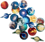 Outer Space Cupcake Toppers Wafer Edible Ppaer Planet Moon Star Cupcake Solar System Galaxy Universe Planets Birthday Cupcake Decorations Party Supplies 20*2"