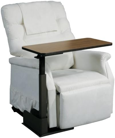 Drive Medical Deluxe Seat Lift Chair Overbed Table, Walnut