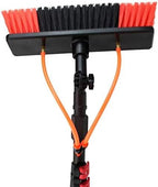 3.6-11M Solar Panel Cleaning Brush and Pole, Window Cleaning Kit with Extension Pole, for Window Cleaning, Photovoltaic Panel Cleaning, Trucks, Solar Panels Water Brush,18FT/5.4M